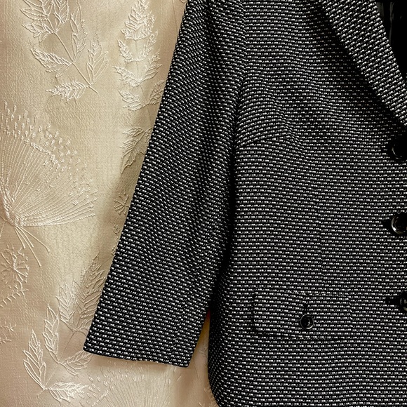 Kasper Separates Black Pattern Blazer Size 12 - Picture 5 of 7